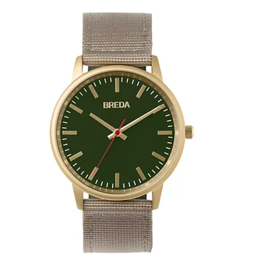 BREDA Men's Valor Khaki Nylon Strap Watch